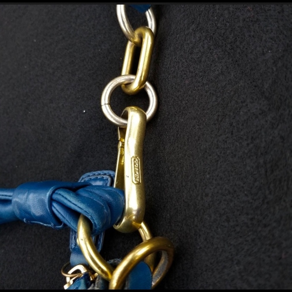 Coach Kristin Blue Genuine Leather Bag - Picture 6 of 9